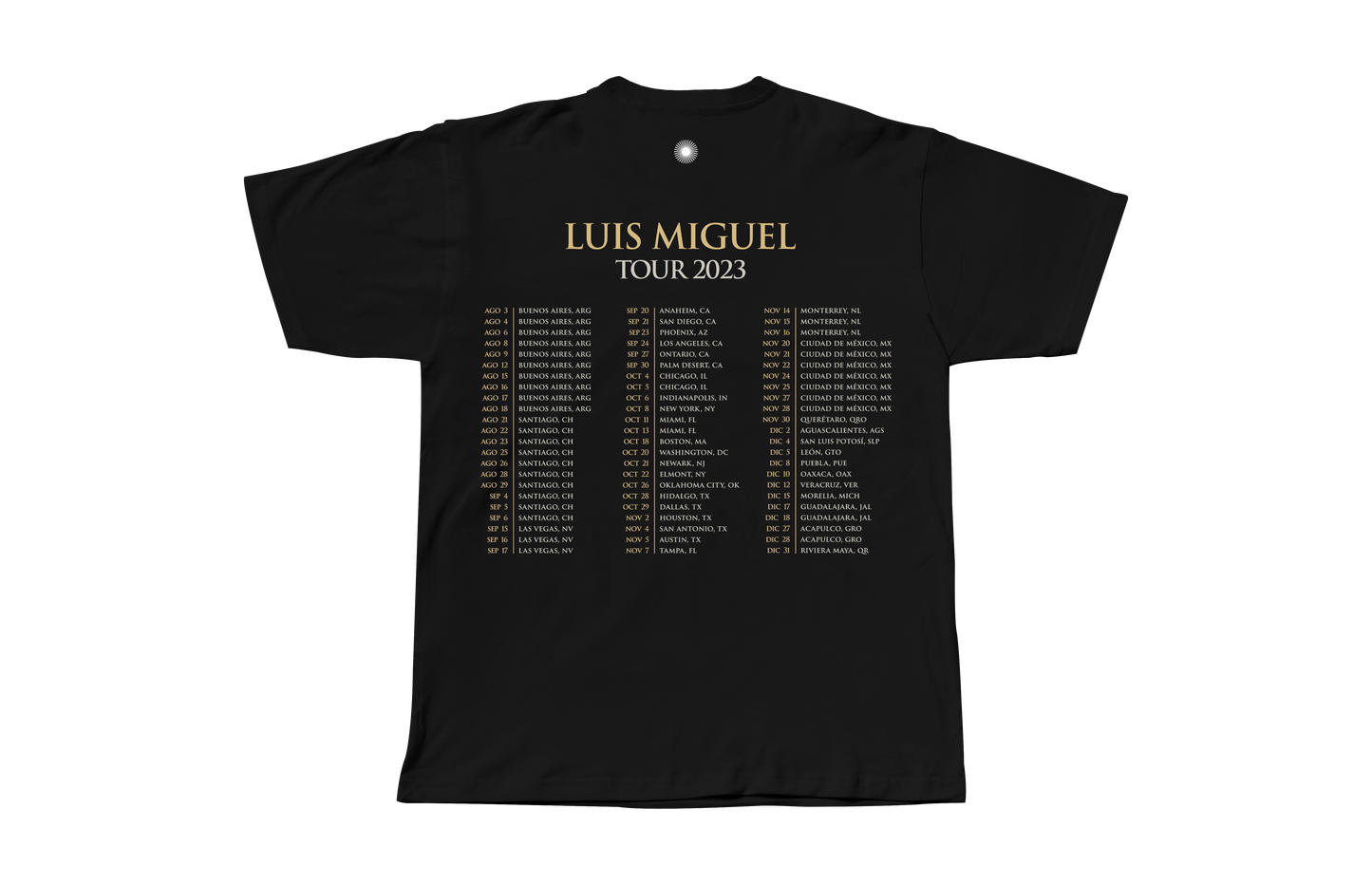 Luis Miguel Tour Black Shirt